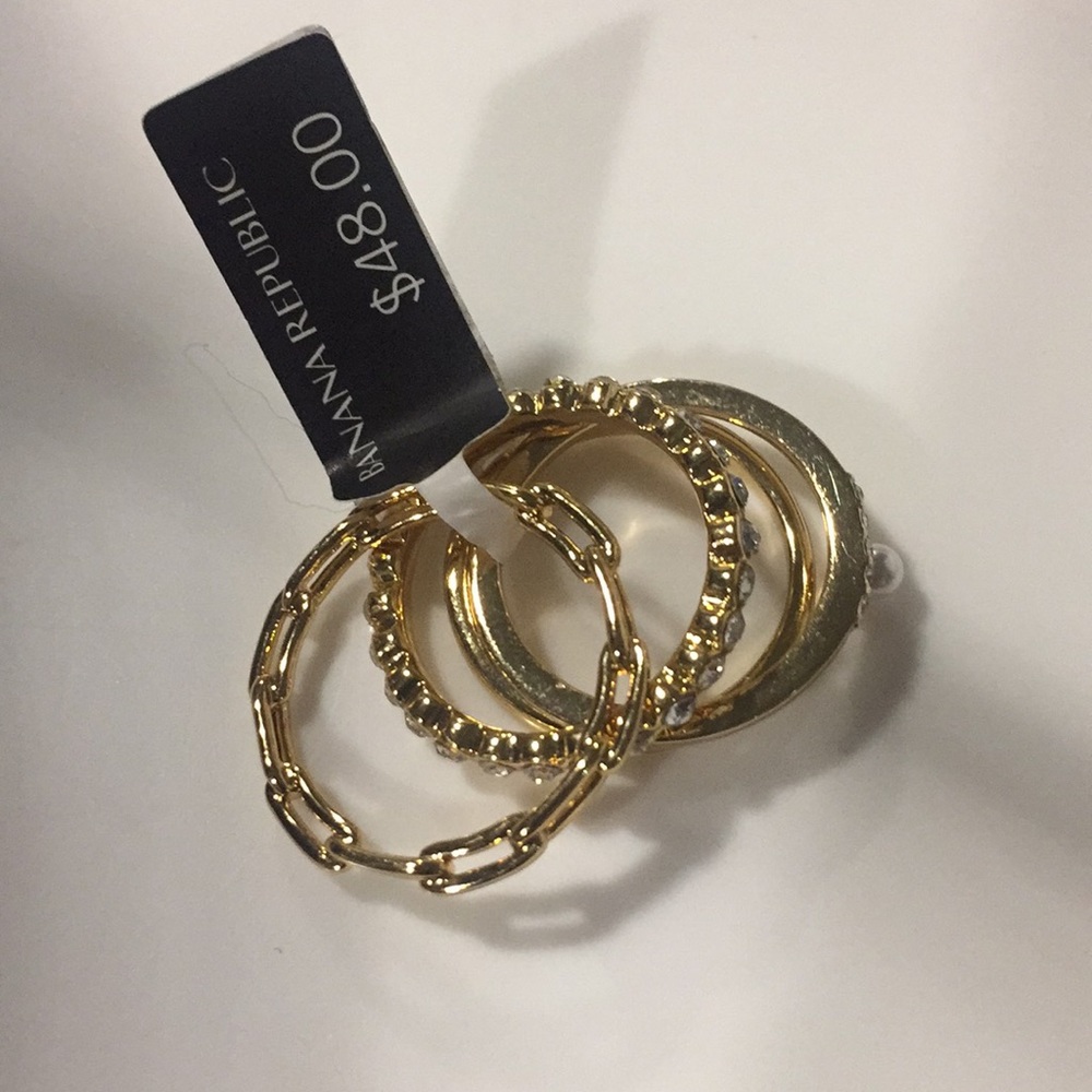 Banana Republic Stackable Gold Tone Ring 4pcs. - image 3